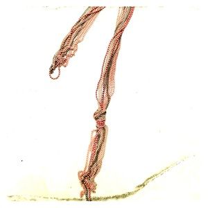 Pink knotted chain necklace